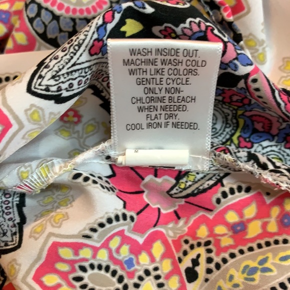 DANA BUCHMAN Sleeveless Blouse Multi Color Size Medium EUC - Picture 6 of 7